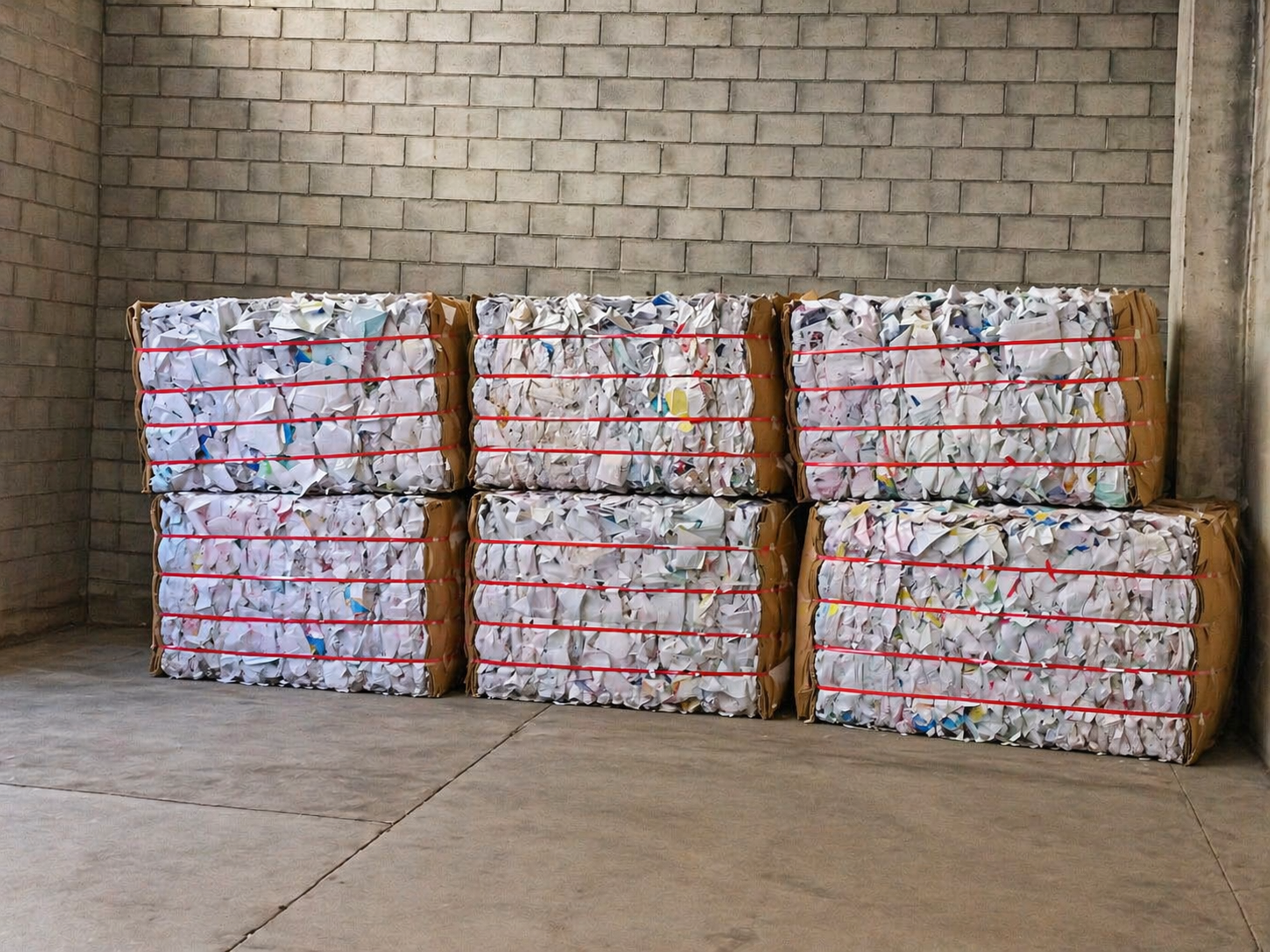 Paper bales at Estcourt Waste Collectors